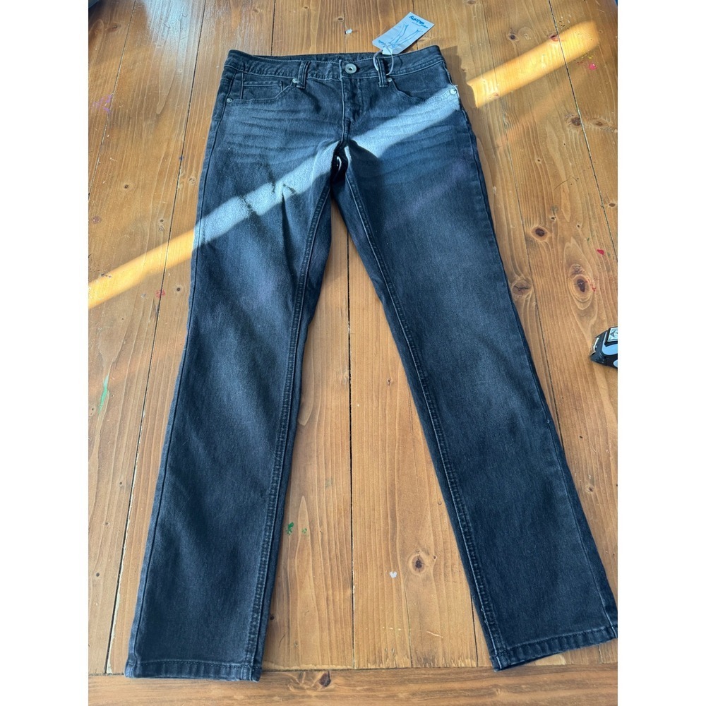 Justice Premium Jeans Girls 10.5 Black Simply Low Super Skinny Denim NWT